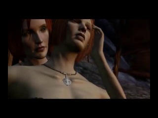 HD Dragon Age Origins: Leilana and elf girl lesbian scene